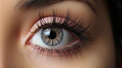 Obraz premium Woman face with eyelash extensions