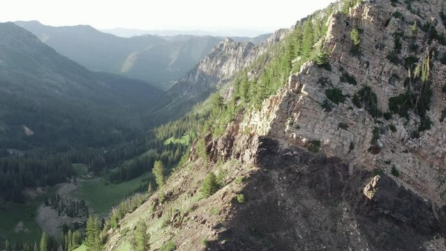 Aerial of Uinta Wasatch Cache National Forest Mountain Range in Utah