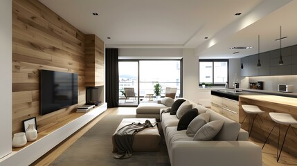 Bright and Airy Scandinavian Living Room