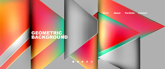 Fototapeta premium Gradient triangle geometric minimal wallpaper