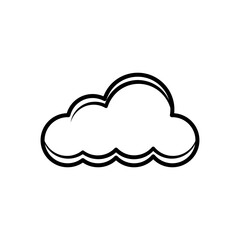 cloud icon on white background