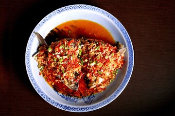 Fish head with chopped pepper is a Taiwanese delicacy and a Sichuan delicacy