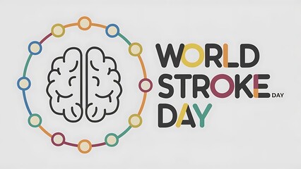 world stroke day flat illustration