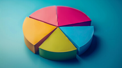 Fototapeta premium Professional online course on business strategy, illustrated with a pie chart in the interface.