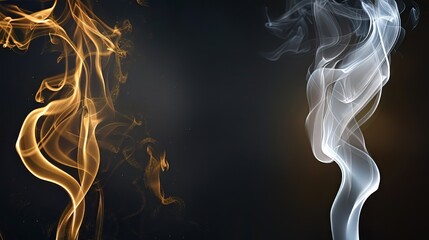 Fototapeta premium smoke on black background