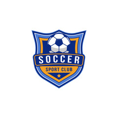 Naklejka premium soccer badge logo design