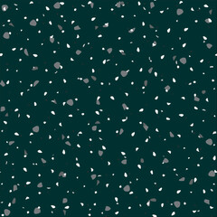 Seamless Terrazzo Texture. Marble Abstract Granite Design. Terrazzo Floor Mosaic Texture. Mosaic Grey Italian Pattern. Gray Vector White Background. Green Venetian Irregular Art. Floor Venetian Print