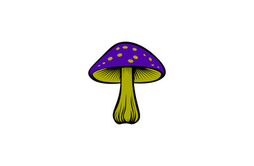 Cartoon mushrooms. Vector illustration, print for background, print on fabric, paper, wallpaper, packaging.	