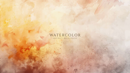 Abstract horizontal watercolor background. Neutral light colored empty space background illustration