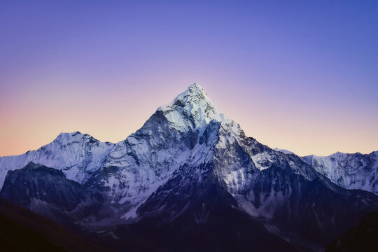 Ama Dablam - mountain in the eastern Himalayan range of Koshi Province, Nepal. Main peak.
