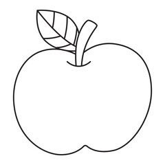 apple fruit line icon.