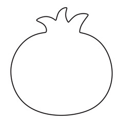 pomegranate fruit line icon.
