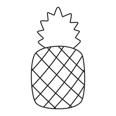 pineapple fruit line icon.