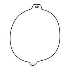 Lemon fruit line icon.