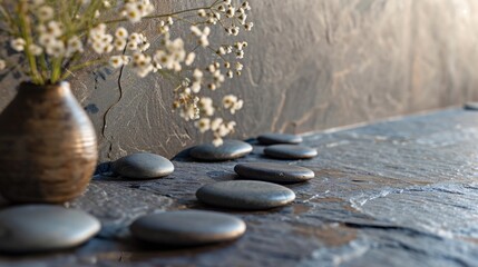 Zen-Inspired Bathroom with Natural Stone Elements