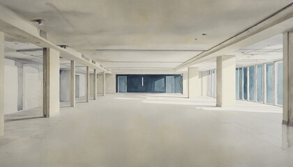 Obraz premium Abstract Architectural Pathways: A Modern Perspective