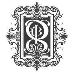 Vintage typographic decorative ornament design elements set vector illustration. Labels and badges, retro ribbons, luxury fancy logo symbols, elegant calligraphic swirls, flourishes ornate vignettes.