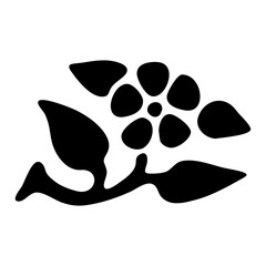 Floral symbol. Mark section break in a book icon