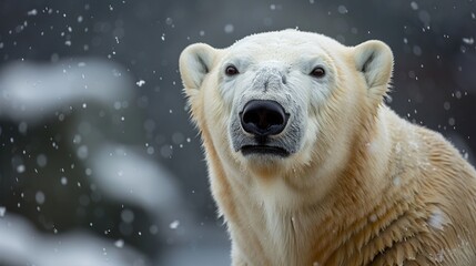 Fototapeta premium portrait of Polar Bear cute face