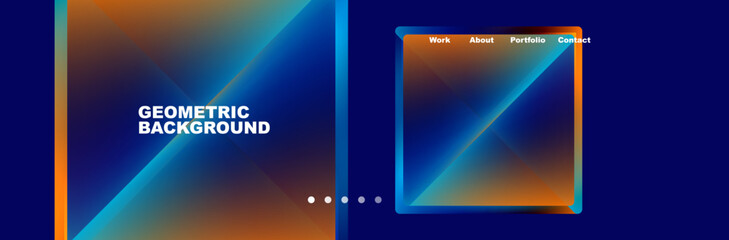 Gradient triangles composition with bright fluid colors. Vector Illustration For Wallpaper, Banner, Background, Card, Book Illustration, landing page