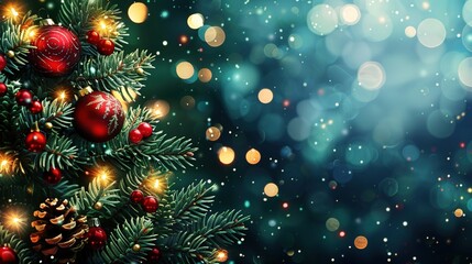 Joyous Holiday Season with Cheerful Decorations and Festive Greetings