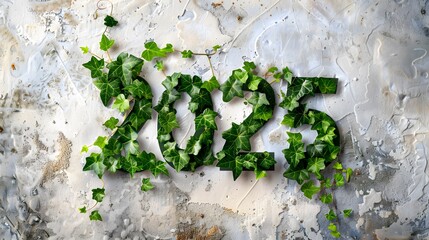 Green grass number 2025 isolated on white background. 3D grass digits for eco banner, poster, cover, logo design template element. Symbolizing nature and environmental conservation.