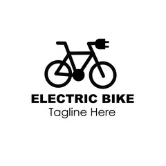 electric bike logo design concept vector illustration