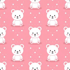 Naklejka premium seamless pattern with cute cartoon teddy bear