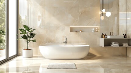 Highresolution image of largeformat bathroom tiles