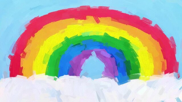 rainbow 4k high quality video , colorful rainbow animated video