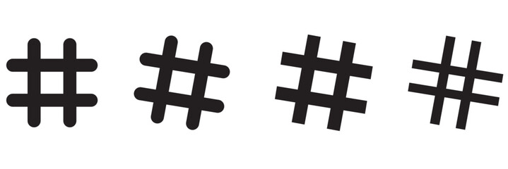 Fototapeta premium Hashtag icon vector illustration. hashtag sign and symbol