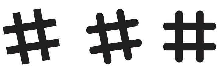 Hashtag icon vector illustration. hashtag sign and symbol
