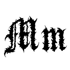 Obraz premium Horror old english and halloween font