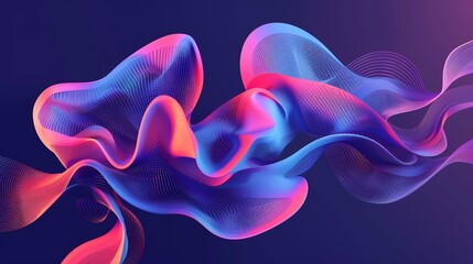 Abstract geometric elements with flowing shapes and vibrant gradients, great for modern graphic design projects and background textures