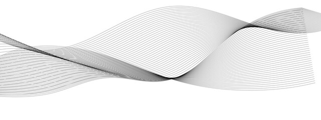 Fototapeta na wymiar Wave business curve lines on transparent background. Abstract wavy ocean line and future technology, business, voice, sound, music, poster, banner background.