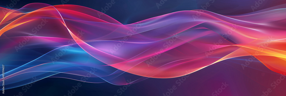 Poster abstract background with colorful wavy lines and gradients, vector illustration. the design features