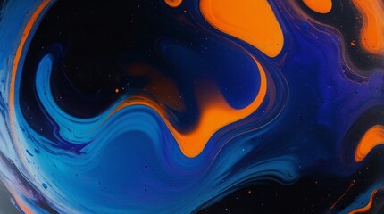 Paint blend blue orange color

