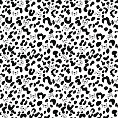 
Seamless leopard pattern, cat spots on white background, vector texture, leopard design