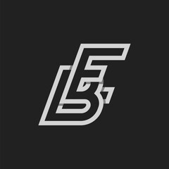 Letter BE or EB Logo, Monogram Logo letter B with E combination, design logo template, vector illustration