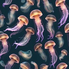 set of jelly fish