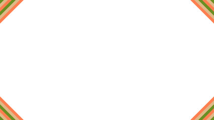 An abstract retro 70's style transparent boho corner border design element.