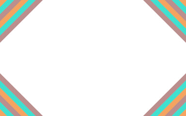 An abstract retro 70's style transparent boho corner border design element.