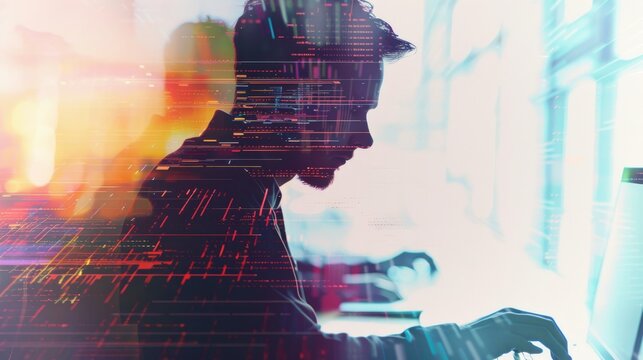 Young male programmer working on new codes