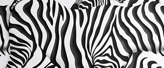 Black And White Abstract Zebra Pattern, Cartoon