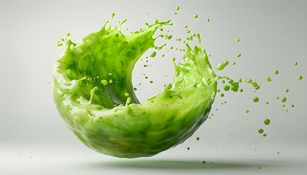 Gr&uuml;ne schwebende Fl&uuml;ssigkeit 