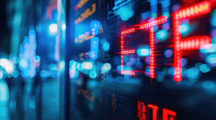 ETF glowing text on blurred background. Business, finance, crypto currency market concept	