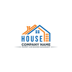 Real estate logo. Design for house, property, real estate, architecture, structure, interior and exterior decoration.