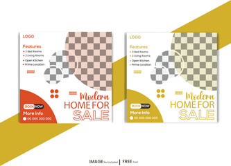 Modern Home For Sale Social Media Post Design