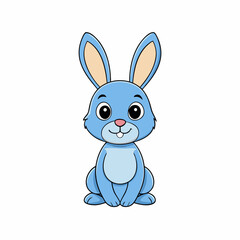 Bunny Rabbit Vector Illustration Cute Mascot Design