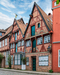 Old architecture in the old town of Lüneburg, Germany
